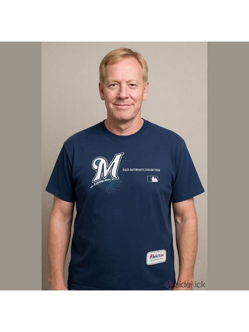 Majestic Men's XL Navy Milwaukee Brewers T-Shirt